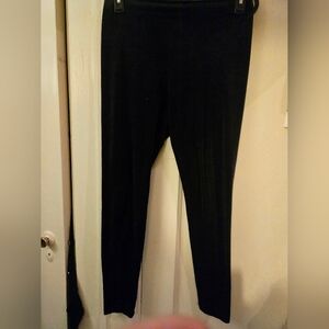 Black Stretch Velvet Leggings